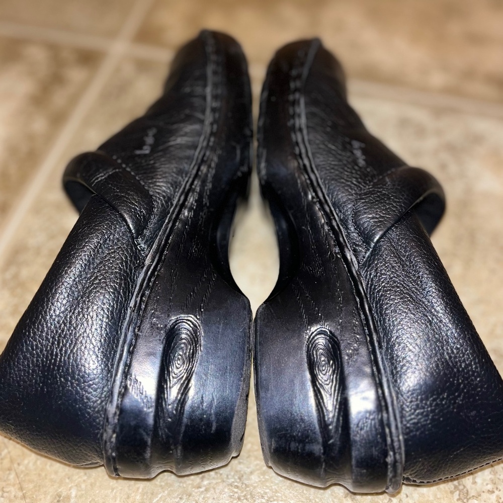boc Women’s Black Leather Comfort Casual Clogs Sz-7.5 - Picture 7 of 9